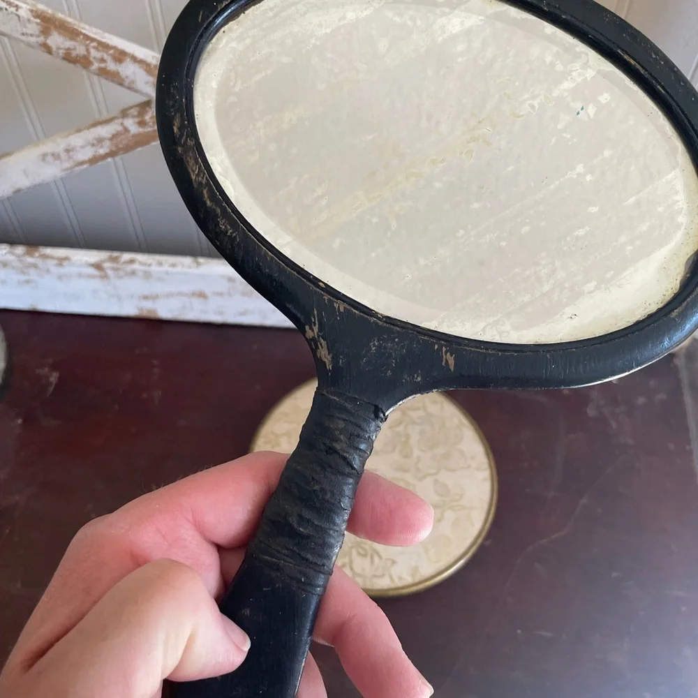 Vintage His and Her Handheld Mirrors Set